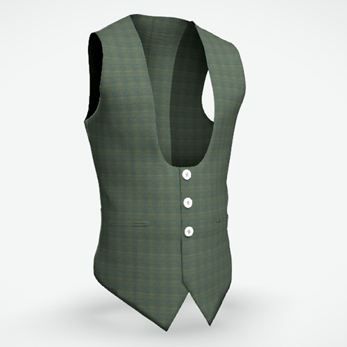 SINGLE BREASTED WAISTCOAT -LOW CUT