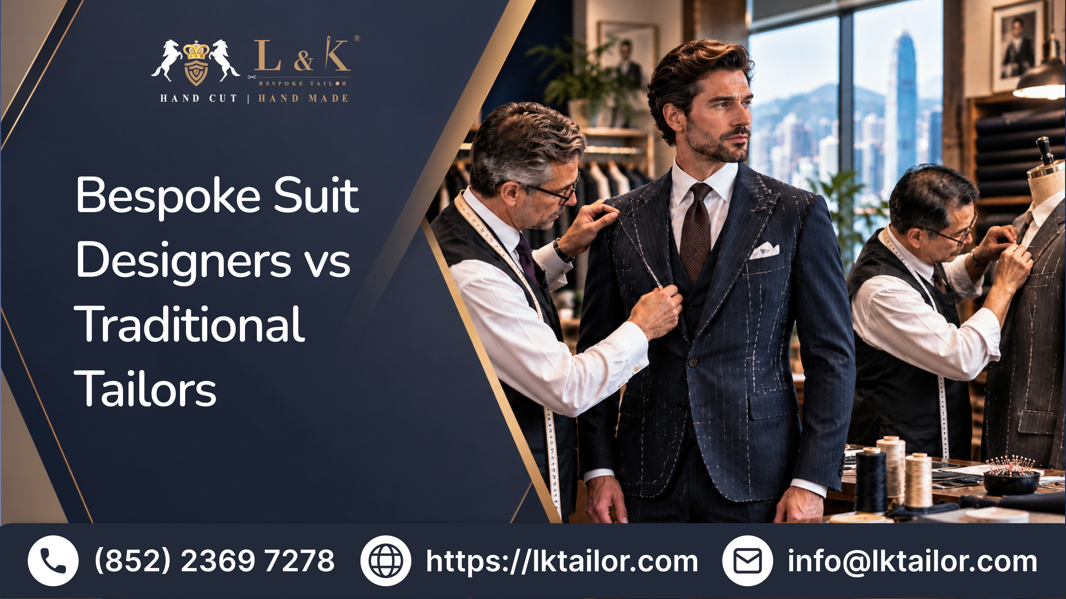 Bespoke Suit Designers vs Traditional Tailors: What’s the Difference?